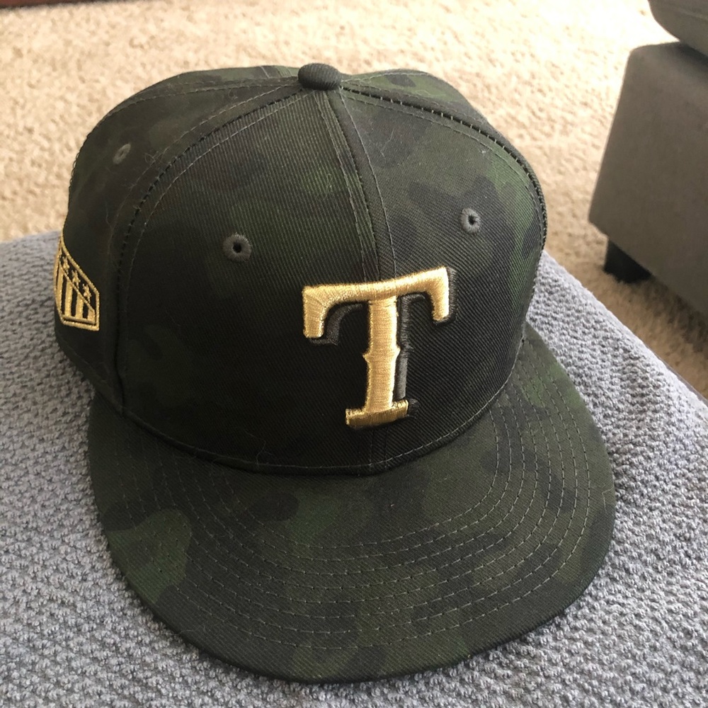 Texas Rangers  hat 7 1/8 salute to service